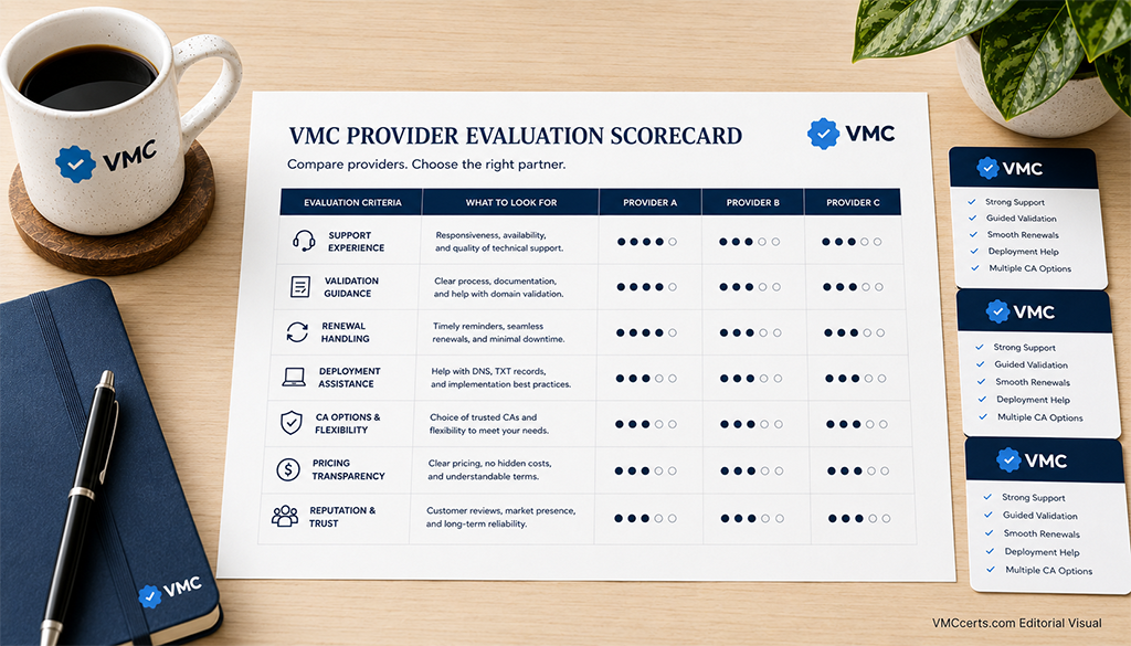 How to Evaluate a VMC Certificate Provider Before Choosing a Certificate Authority
